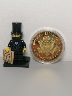Abraham Lincoln minifigure Potu With Coin