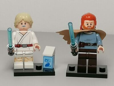 Star Wars Luke and Obi-Wan minifigure Jedi