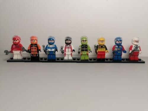 Race Pilot Minifigure Lot For Diorama city Race Brick