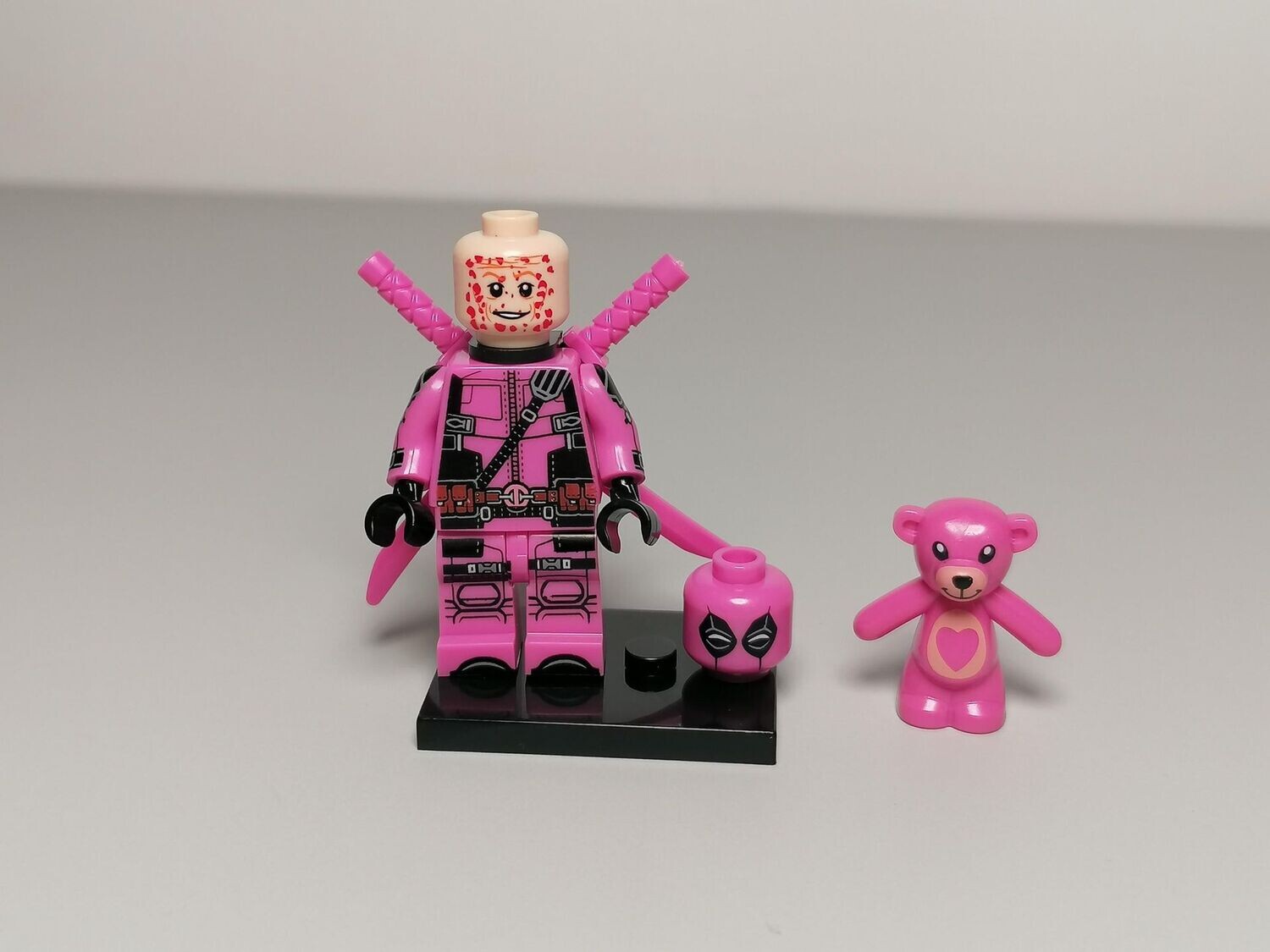 Deadpool minifigure from Marvel Pink version