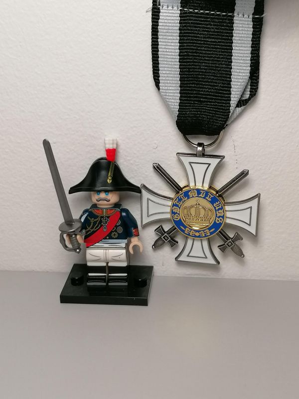 Napoleonic war Prussian General minifigure Gebhard Leberecht Von Blucher with Medal
