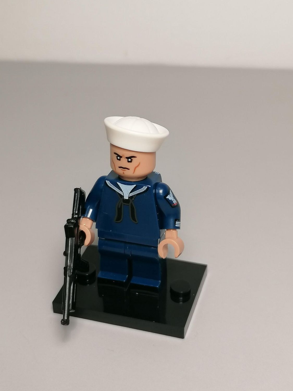 WW2 US Navy sailor minifigure with tan skin
