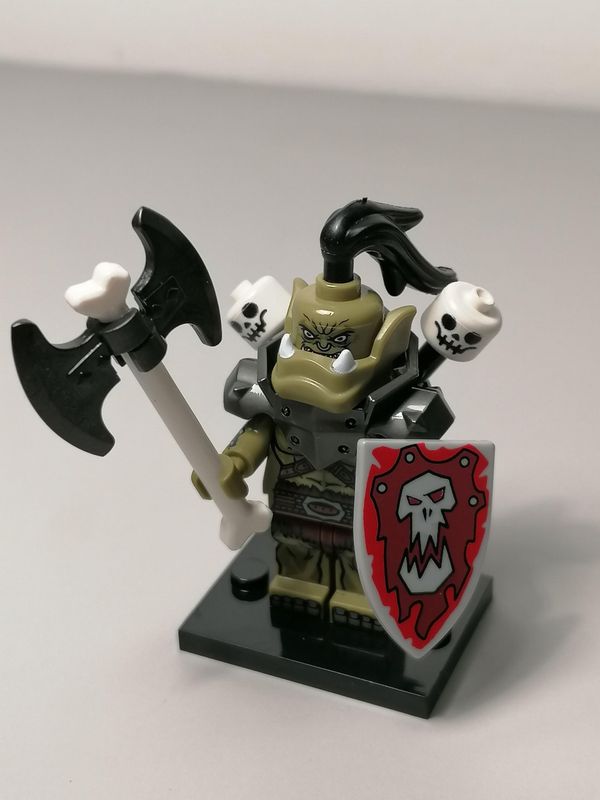 Orc soldier minifigure from Warcraft