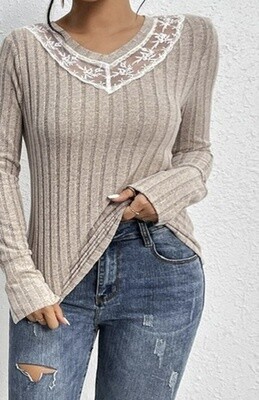Laced V-Necked Top
