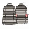 Elbow Patch Striped Turtleneck