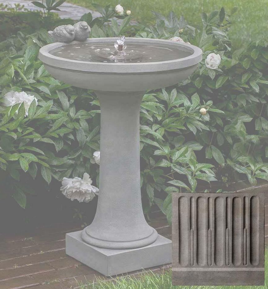 Juliet Concrete Fountain, Colour: EL-English Lead 27.25"Lx24.75"Wx37"H