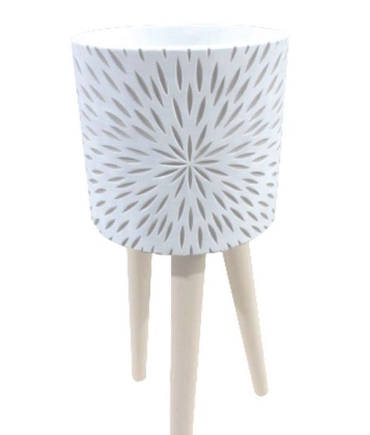 Concrete Dahlia Bloom Pot, Size: 9.5"w x 24"h