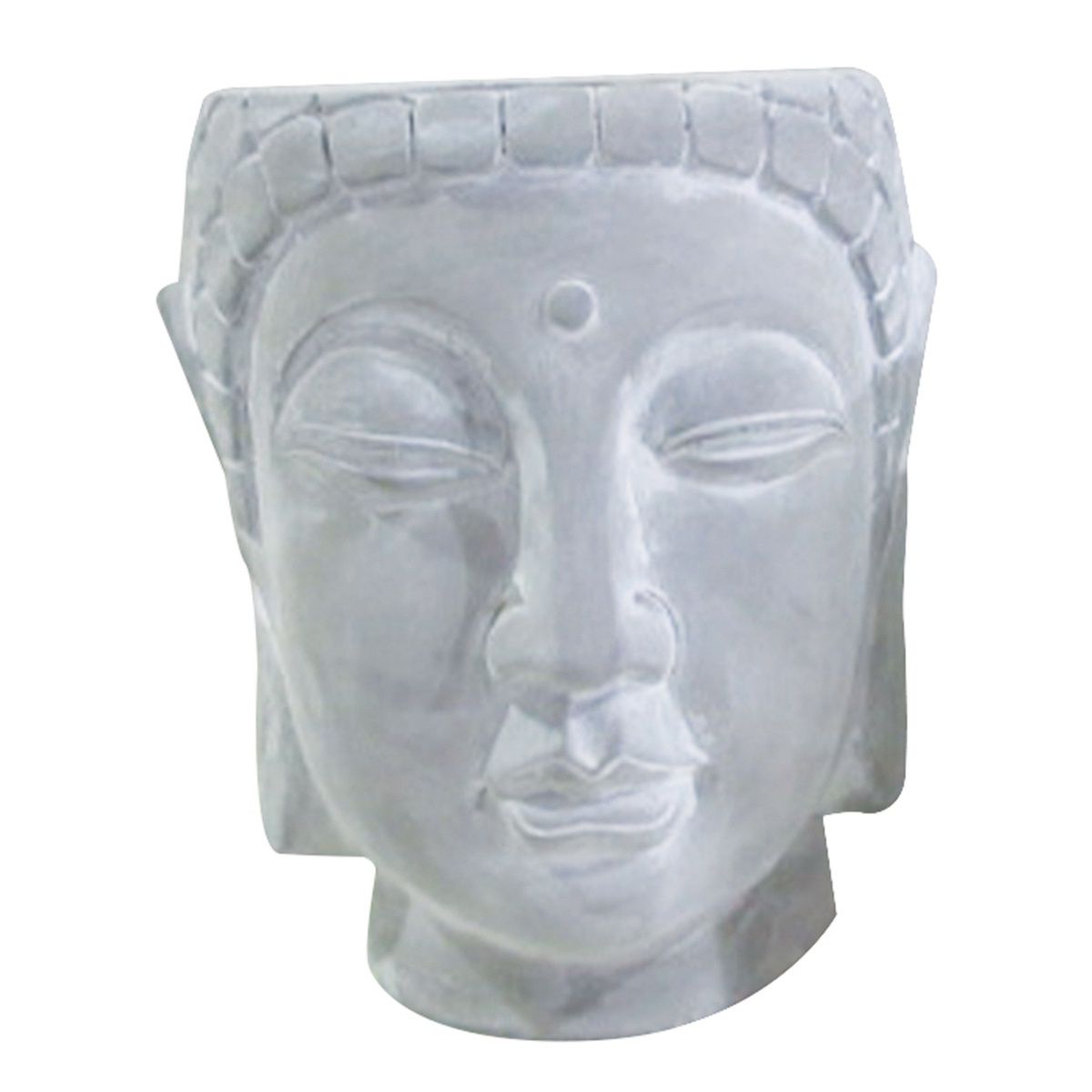 Buddha Cement Pot, Size: 8" h