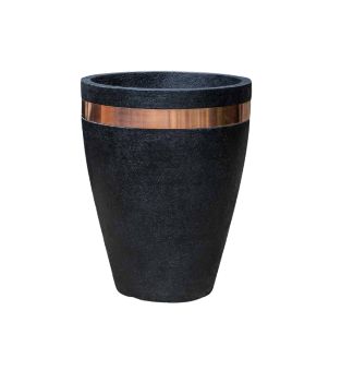 Moderne Tapered Copper Band Planter