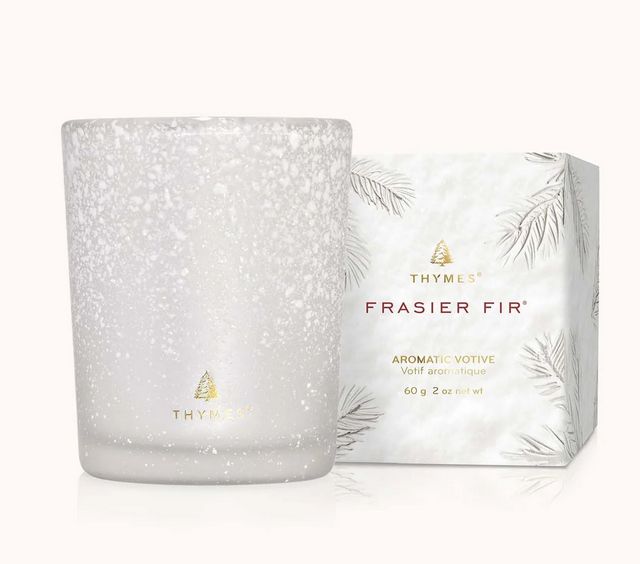 Frasier Fir - Flocked, Size: Candle 6.5oz/185g
