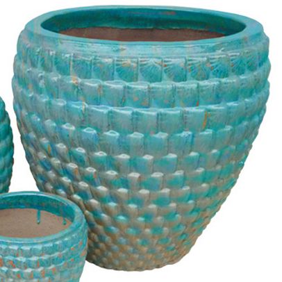 Sawyer Pot, Colour: Aqua, Size: Large 25"x25"