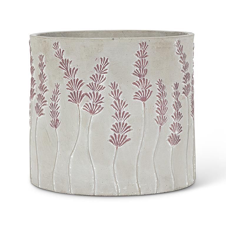 Lavender Design Pot, Size: Lg 7"H