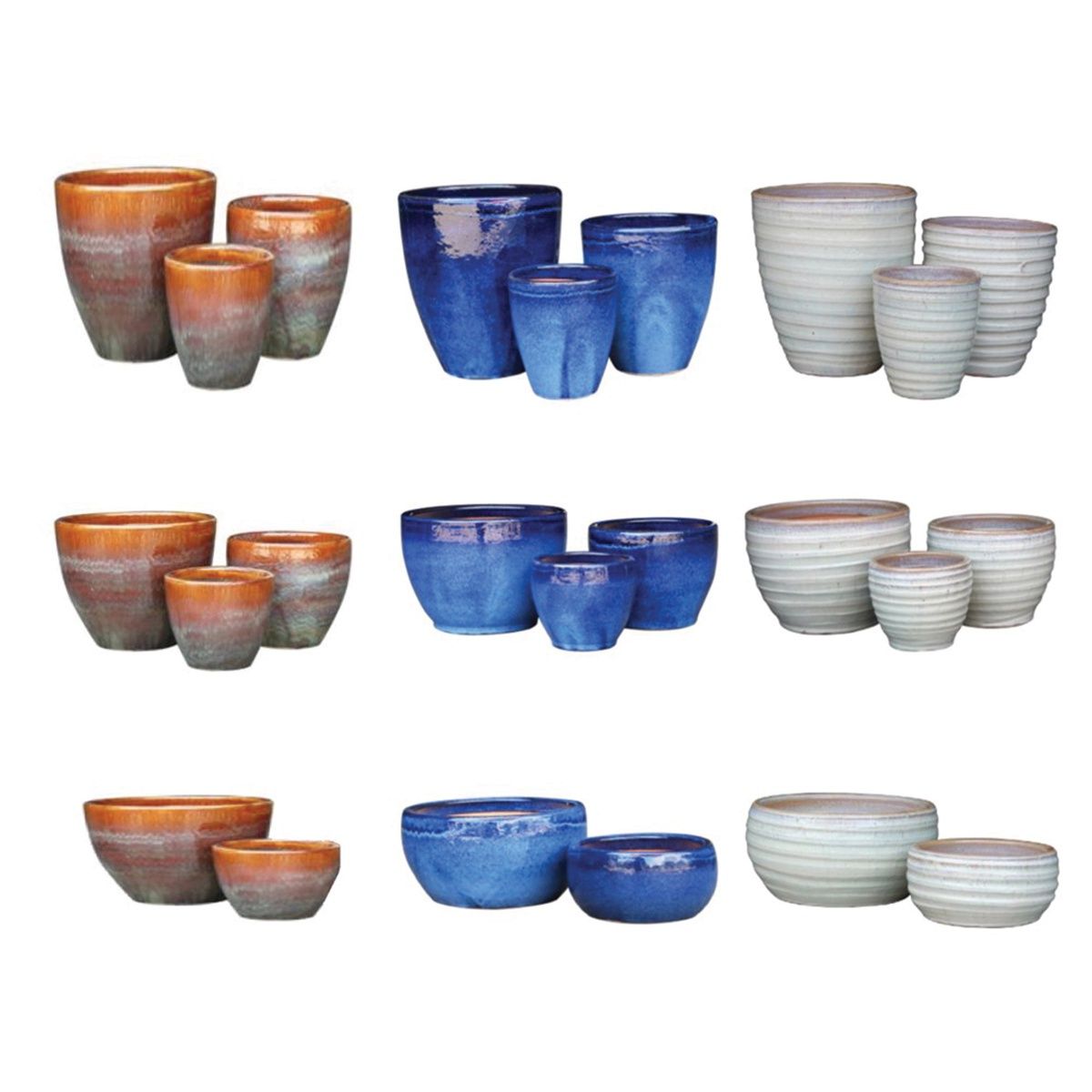 StellaOcean Planter Toga Bell, Colour: RibbedWhite, Size: SM 8.1"W x 7.5"H