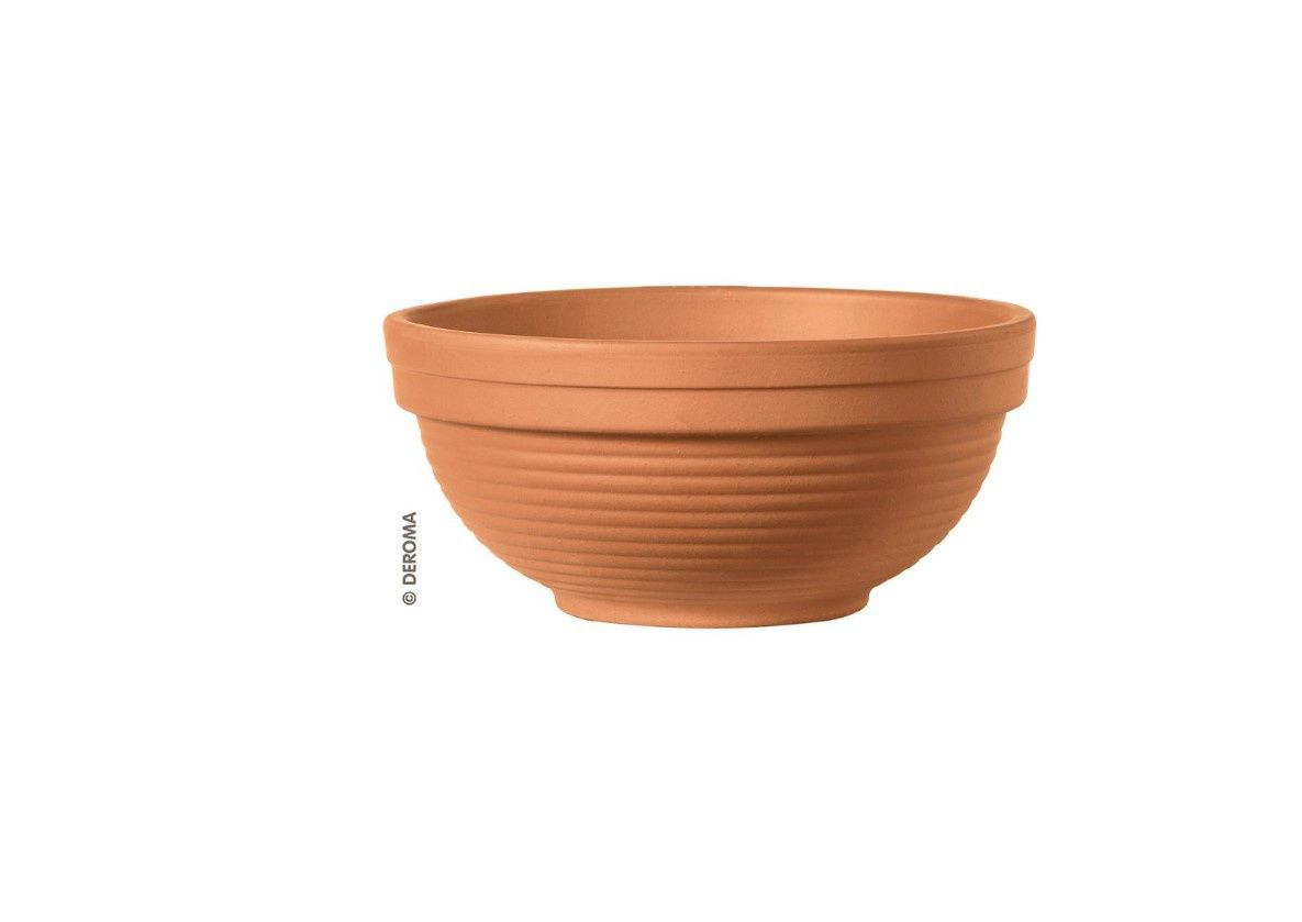 Terracotta Ciotola Ridged Bowl, Size: 9.1"