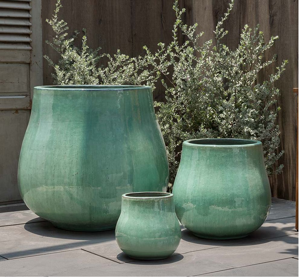 Nimbus Planter, Colour: Sea Green, Size: 28"Wx24.5"H (Large)
