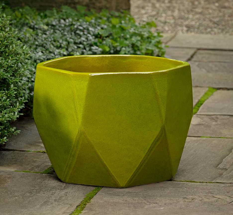 Prism Planter, Colour: Emerald, Variety: Low 20.75"Wx14.5"H