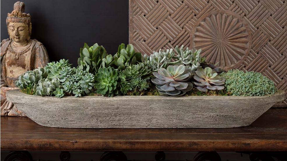 Barca Planter, Colour: Verde, Size: 40.25"Lx11"Wx5"H (L)