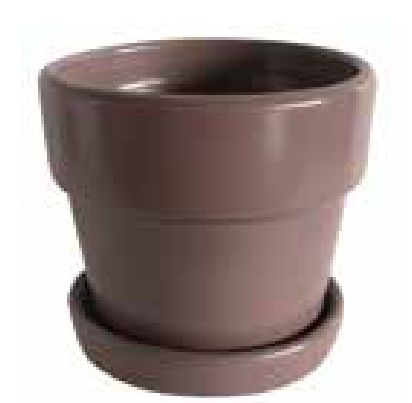 Matte Standard Pot w/saucer, Colour: Matte Lavender, Size: 3.25"x2.75"