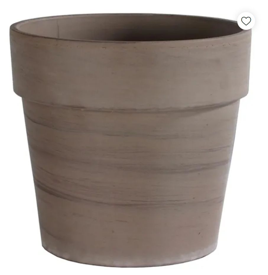 German Calima Pot, Colour: Basalt Chocolate, Size: 8.5"x7.75"