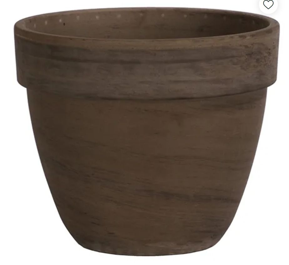 German Levante Pot, Colour: Basalt Chocolate, Size: 8.25"x7"