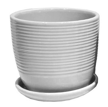 Spring Essentials Ceramic Pot 15 cm, Colour: White