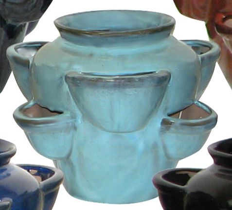 Grand Strawberry Pot, Colour: Teal