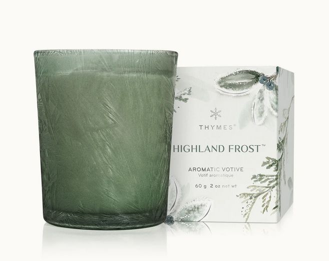 Highland Frost, Colour: Glass, Size: Votive 2oz/60g, Variety: Candle