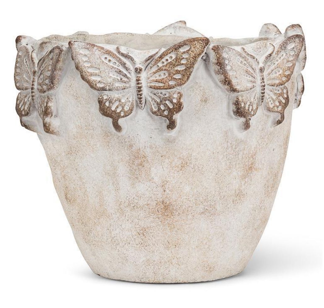 Butterfly Edged Planter, Size: MD 7"H