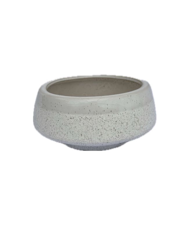 Low Ceramic Planter Dish, Beige
