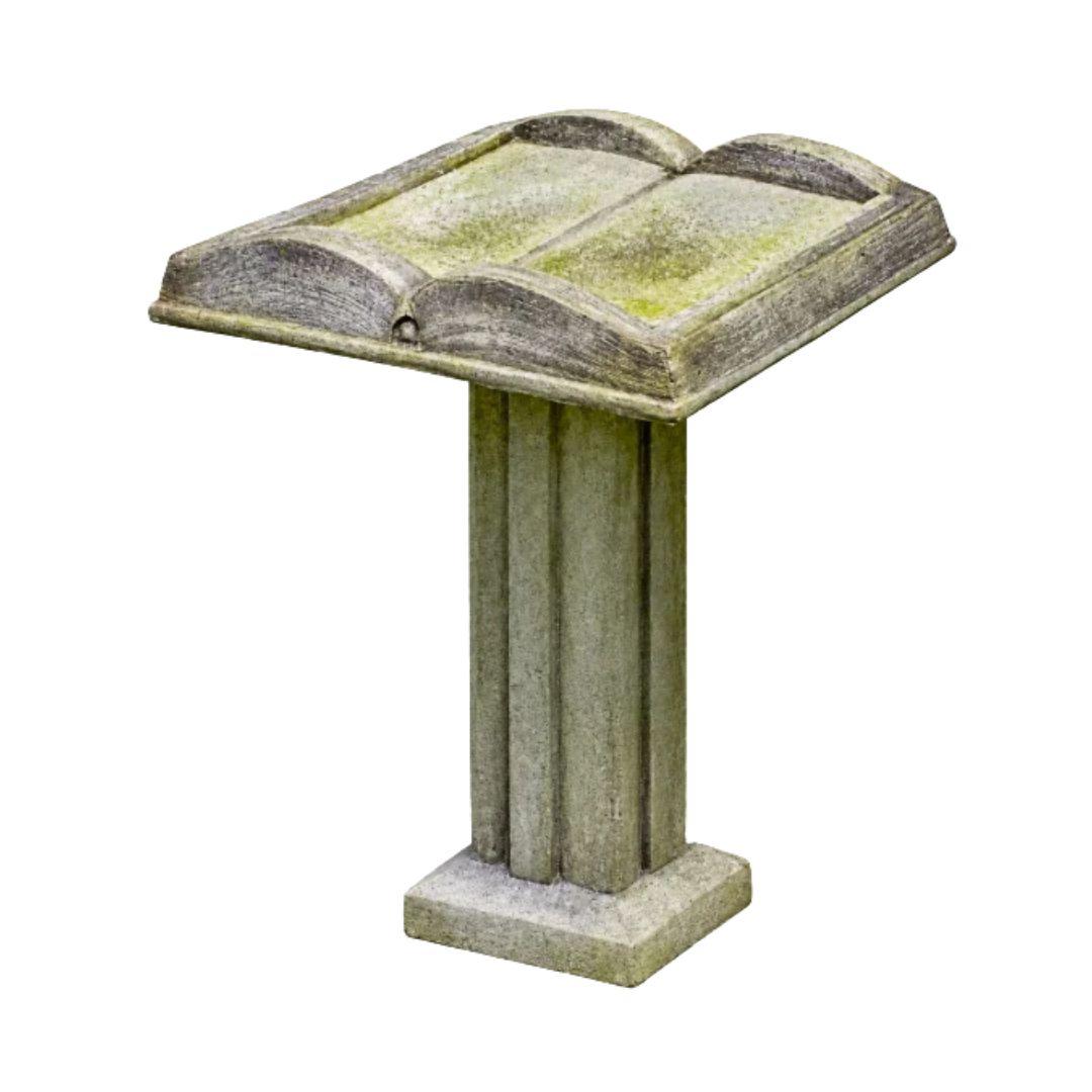 Concrete Book Birdbath