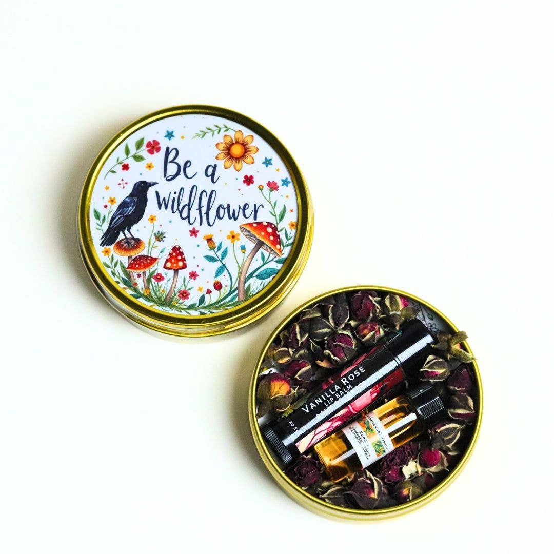 Be a Wildflower - Lip &amp; Oil Care Tin Set (4.8oz/136g)