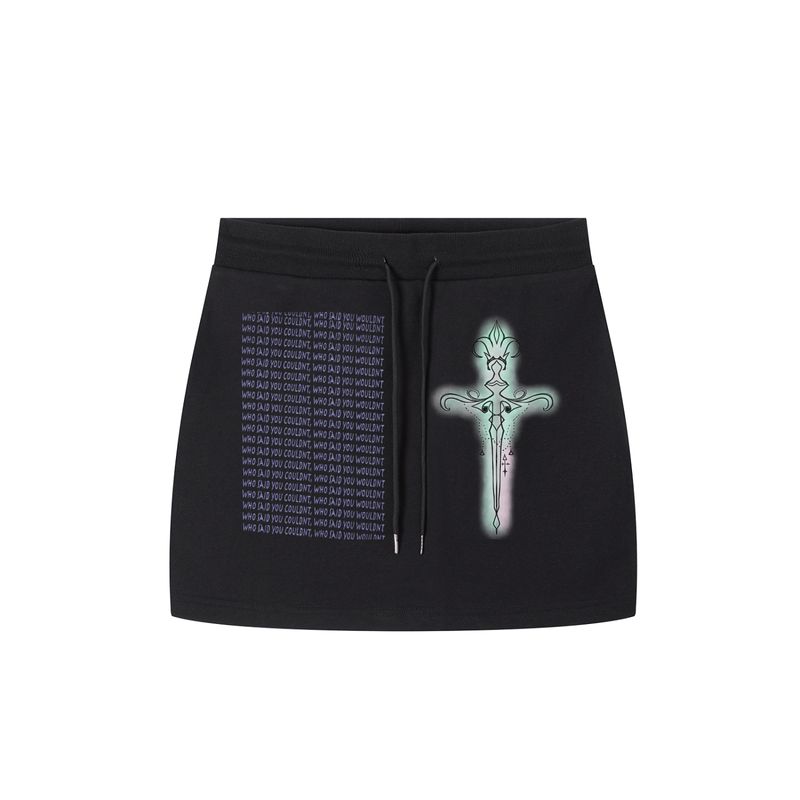 Who Said Drawstring Casual Skirt