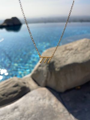 Angel Number 777 18 Karat Yellow Gold Plated / Silver Necklace
