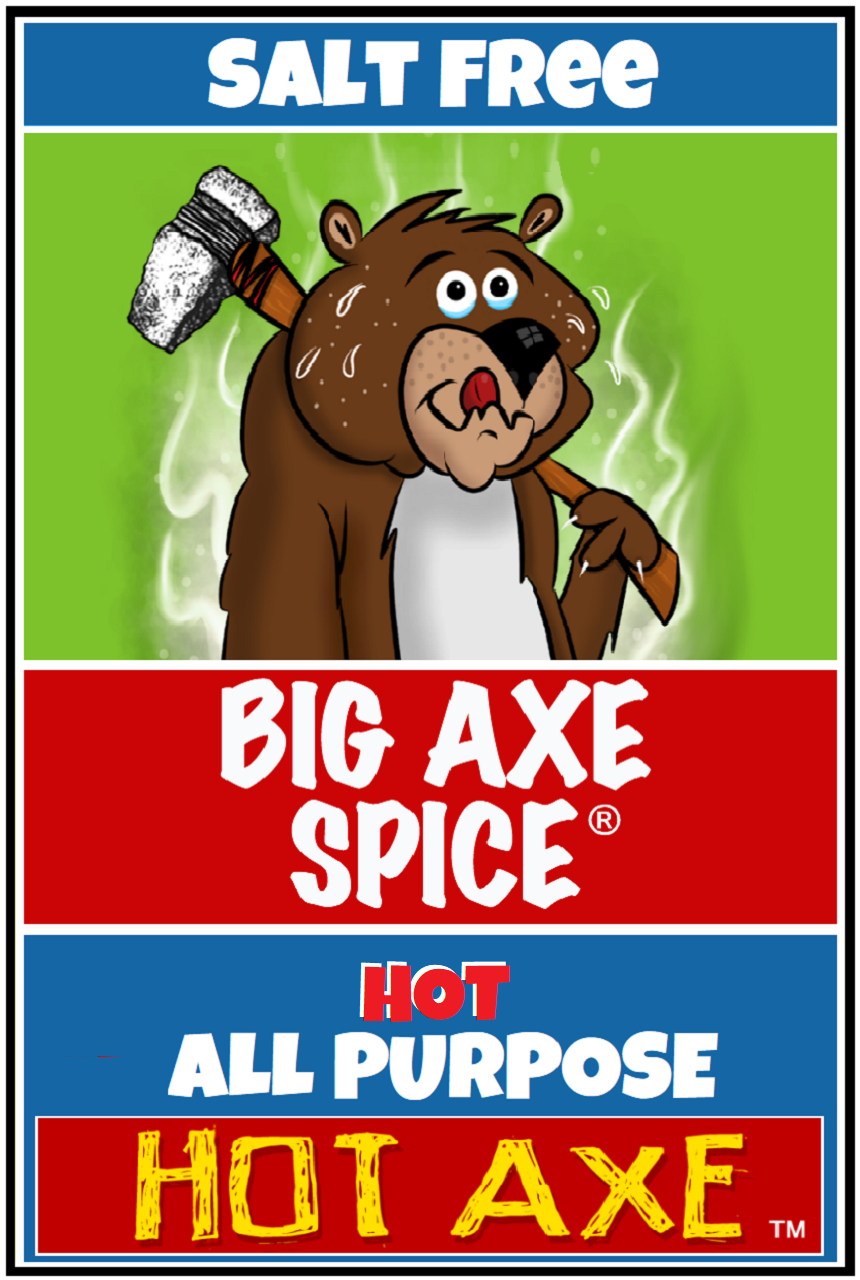 Chef Size (MEDIUM HOT) HOT AXE All Purpose Salt-Free Seasoning 14 oz.