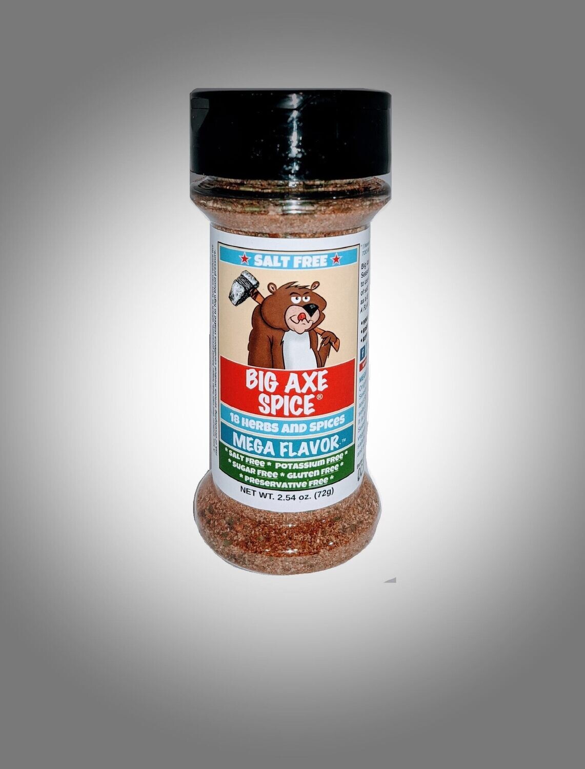 Small Spice Counter Size MILD Original Mega Flavor All Purpose Salt-Free Seasoning 2.5 oz.