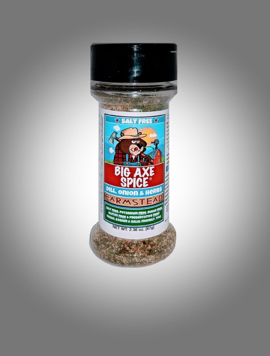 Small Spice Counter Size MILD Farmstead Dill, Onion, &amp; Herbs Salt-Free Seasoning  2.3 oz.