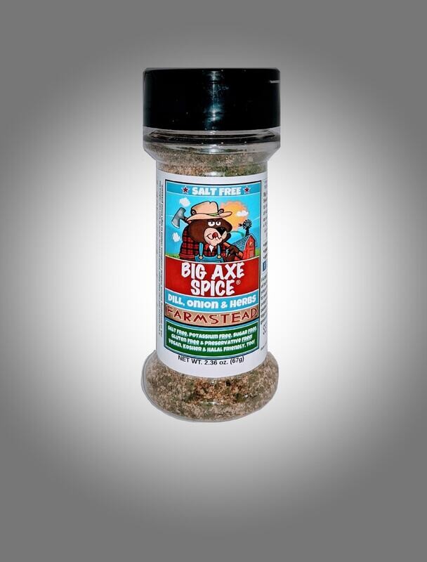 Small Spice Counter Size MILD Farmstead Dill, Onion, &amp; Herbs Salt-Free Seasoning  2.3 oz.