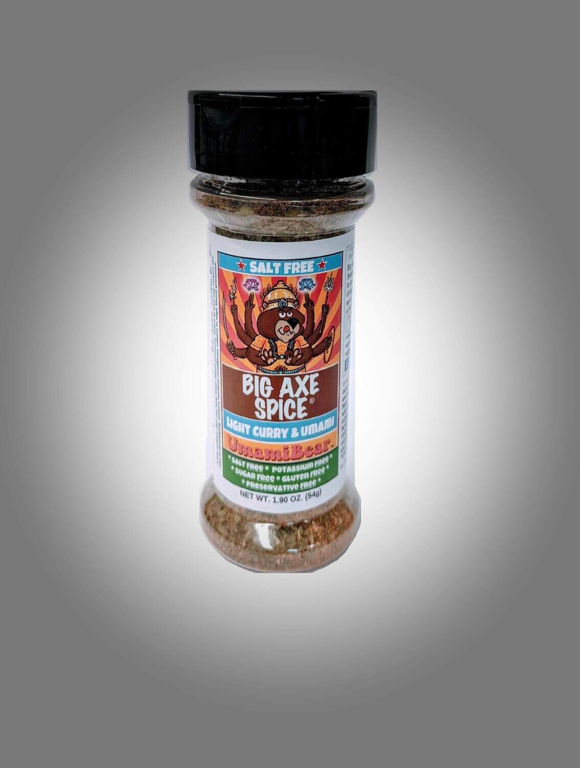 Small Spice Counter Size MILD UmamiBear Light Curry &amp; Umami Flavors Salt-Free Seasoning 1.9 oz.