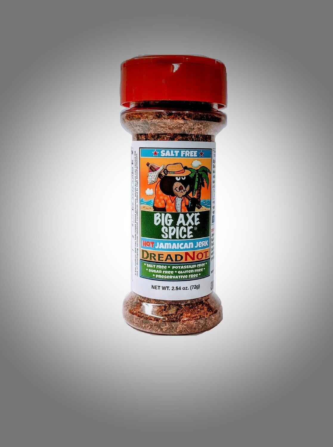 Small Spice Counter Size (MEDIUM to VERY HOT) DreadNot Jamaican Jerk Salt-Free Seasoning 2.5 oz.