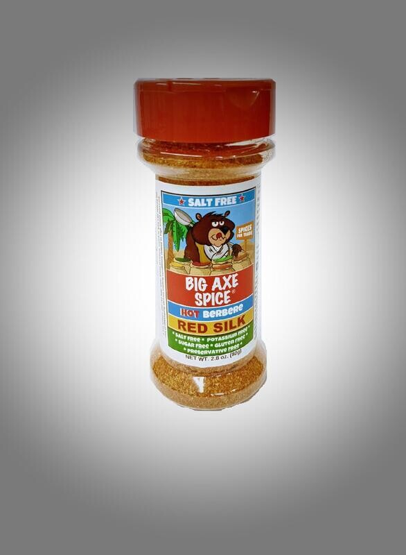 Small Spice Counter Size (MEDIUM HOT) Red Silk Berbere Salt-Free Seasoning 2.8 oz.