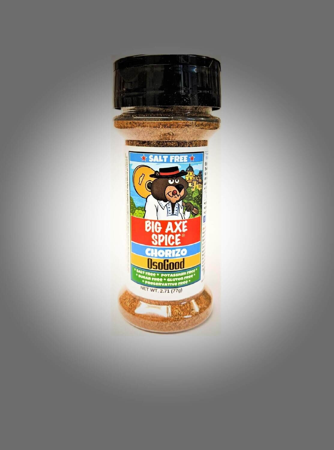 Small Spice Counter Size MILD OsoGood Chorizo Salt-Free Seasoning 2.7 oz.