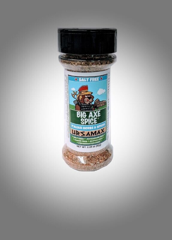 Small Spice Counter Size MILD UrsaMax Italian Salt-Free Seasoning 2.2 oz.