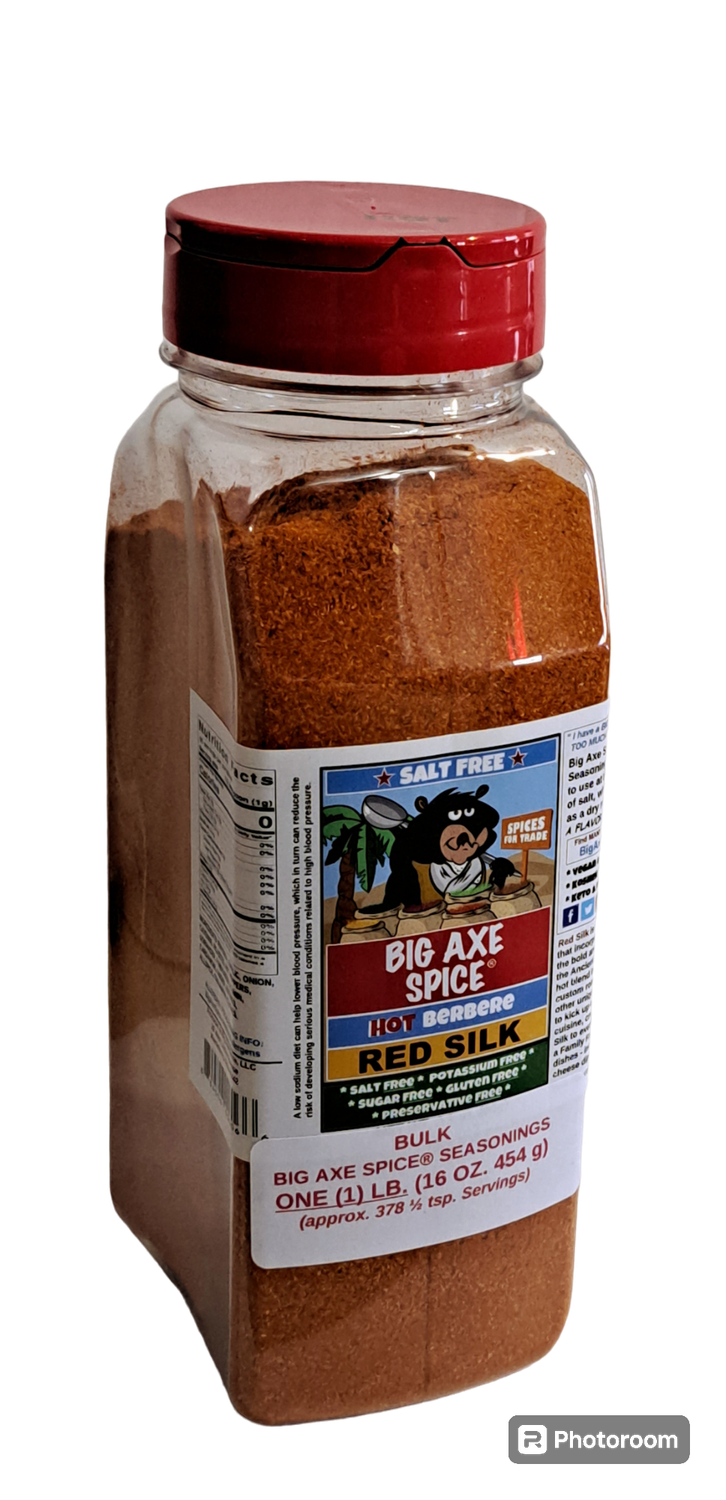 Chef Size (MEDIUM HOT) Red Silk Berbere Salt-Free Seasoning 16 oz.
