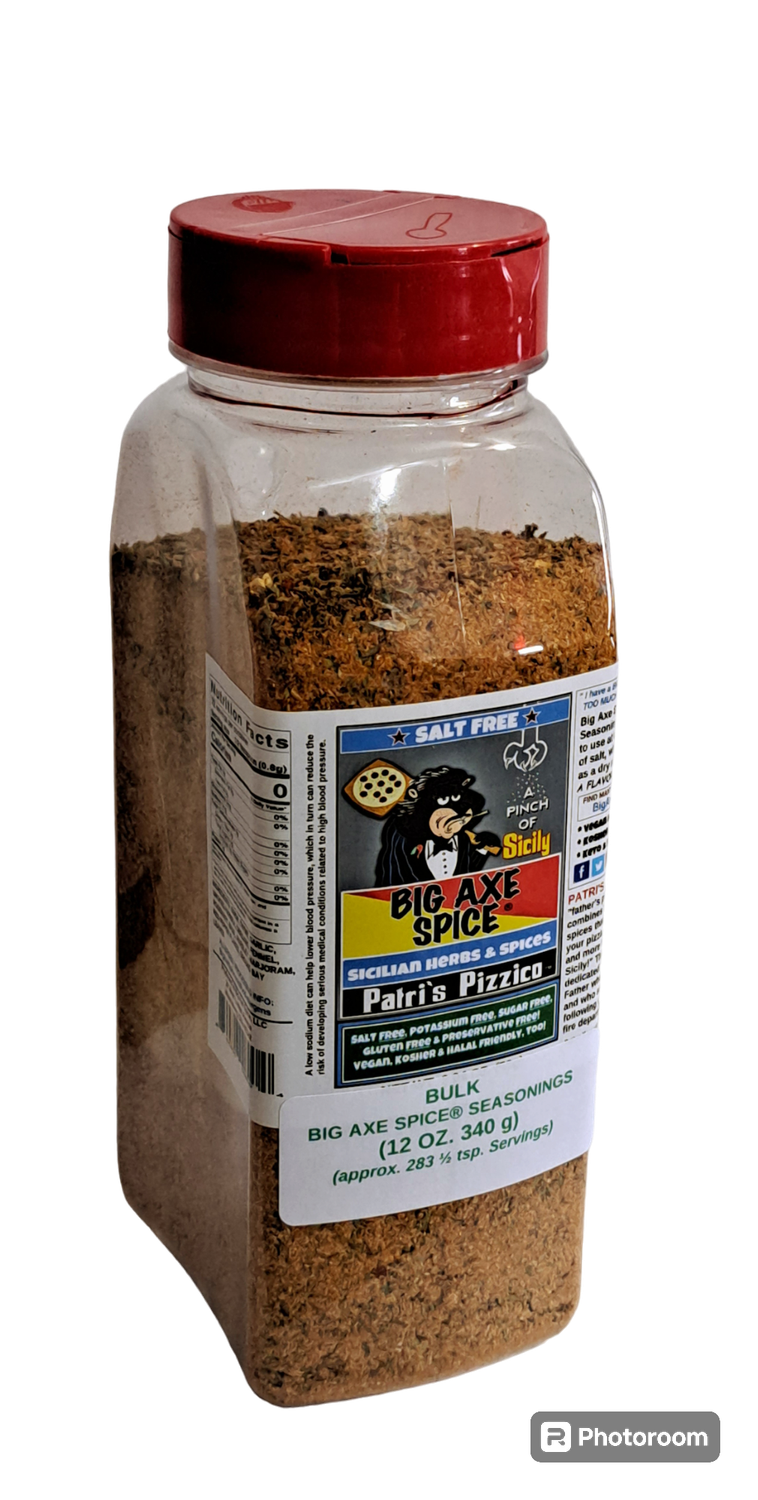 Chef Size MILD Patri&#39;s Pizzico Sicilian Salt-Free Seasoning 12 oz.