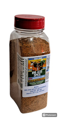 Chef Size (MEDIUM to VERY HOT) DreadNot Jamaican Jerk Salt-Free Seasoning 14 oz.