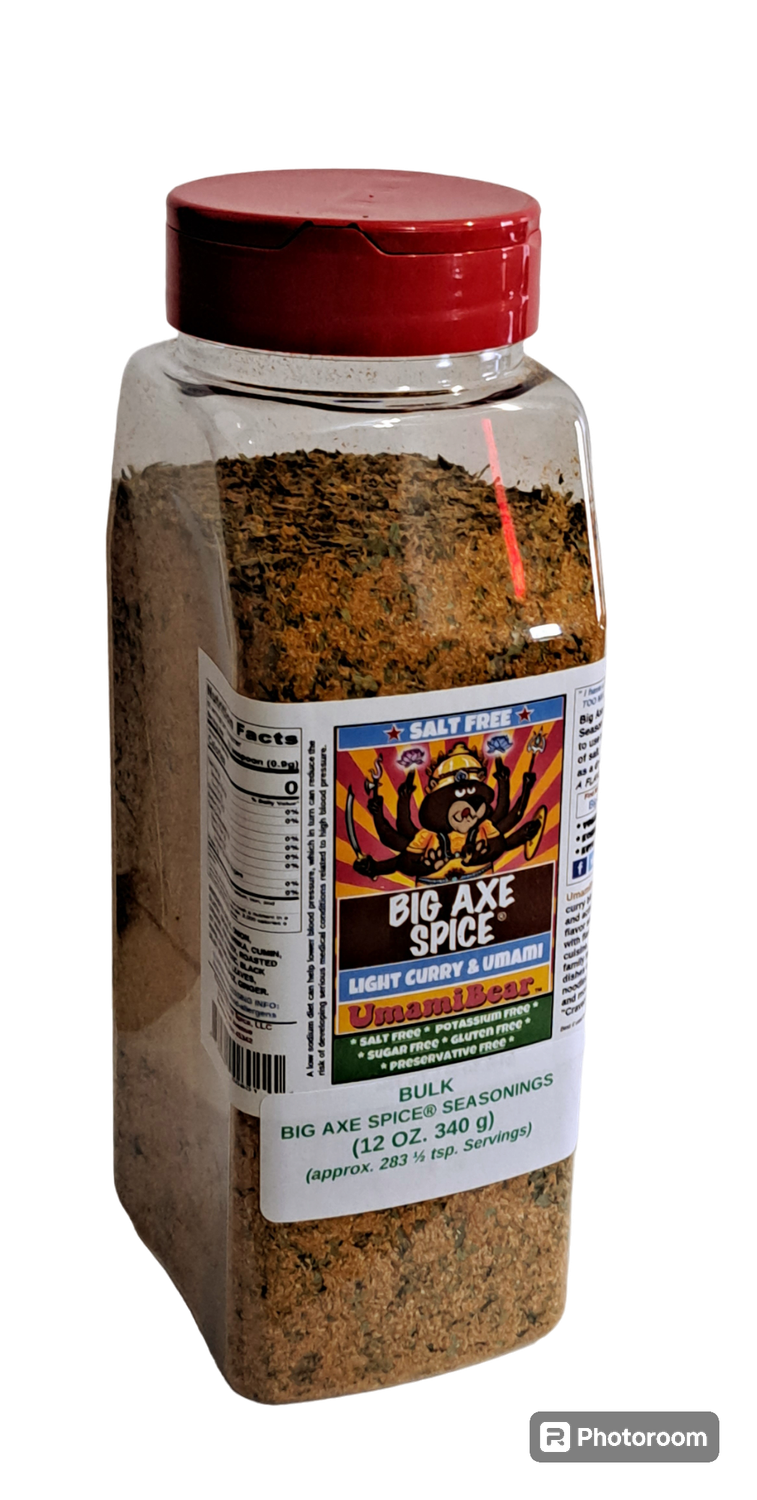 Chef Size MILD UmamiBear Light Curry &amp; Umami Flavors Salt-Free Seasoning 12 oz.