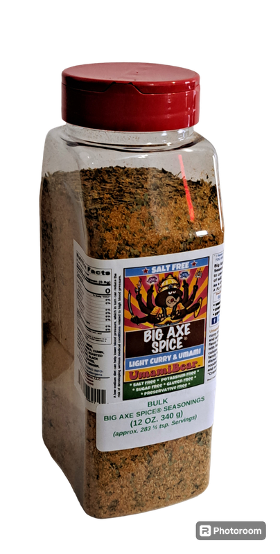 Chef Size MILD UmamiBear Light Curry &amp; Umami Flavors Salt-Free Seasoning 12 oz.