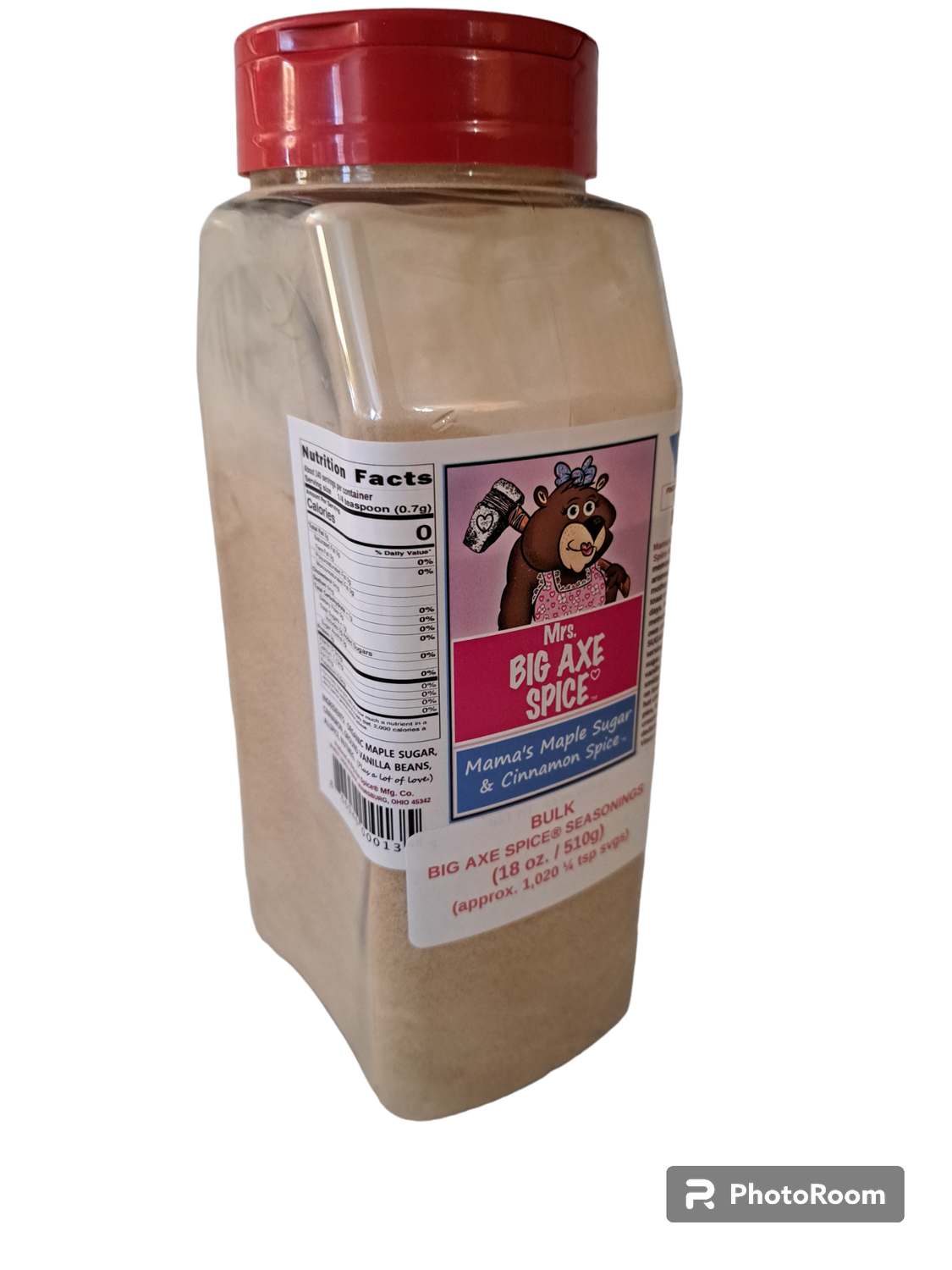 Chef Size Mama&#39;s Organic Maple Sugar &amp; Cinnamon Spice (less than 1g sugar per serving) 16 oz. Specialty Seasoning