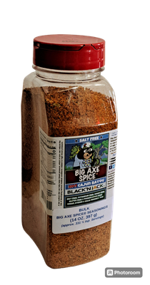 Chef Size (MEDIUM HOT) Black'nJack Cajun Salt-Free Seasoning 14 oz.