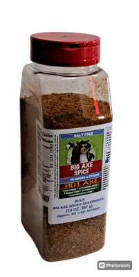 Chef Size (MEDIUM HOT) HOT AXE All Purpose Salt-Free Seasoning 14 oz.